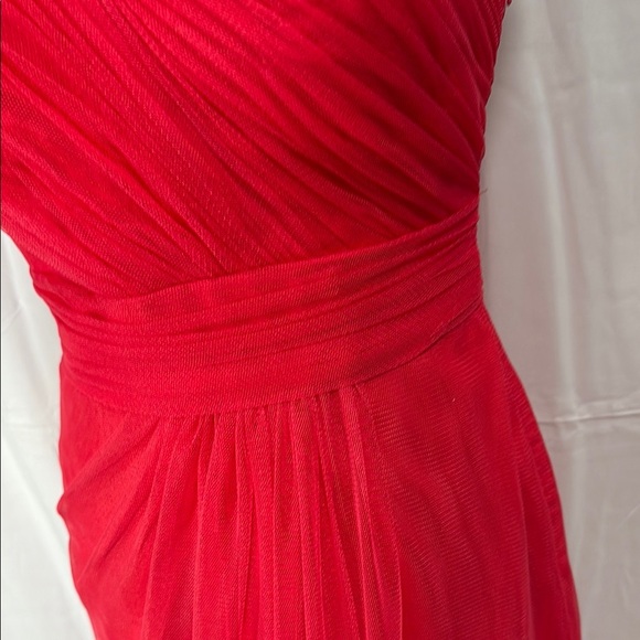 WTOO by Watters and Watters Hot Pink/Red One-Shoulder Dress Size 6 - Picture 5 of 9